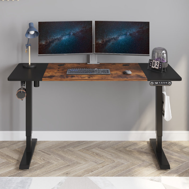 Inbox Zero Fanchon Electric Standing Desk Height Adjustable,Inbox Zero